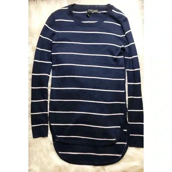 Blue & White Striped Sweater - Picture 1 of 5
